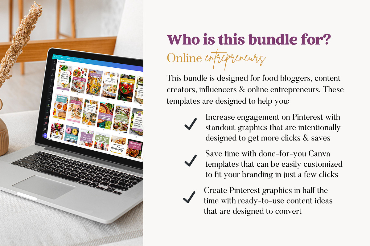 Canva Pinterest Food Blog Templates, a Social Media Template by Fallon Gerst (Photo 6 of 7)