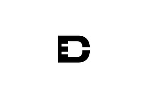 D electric initial logo, a Branding & Logo Template by ZHR Creative