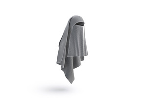 Muslim Woman White Niqab 3d Model