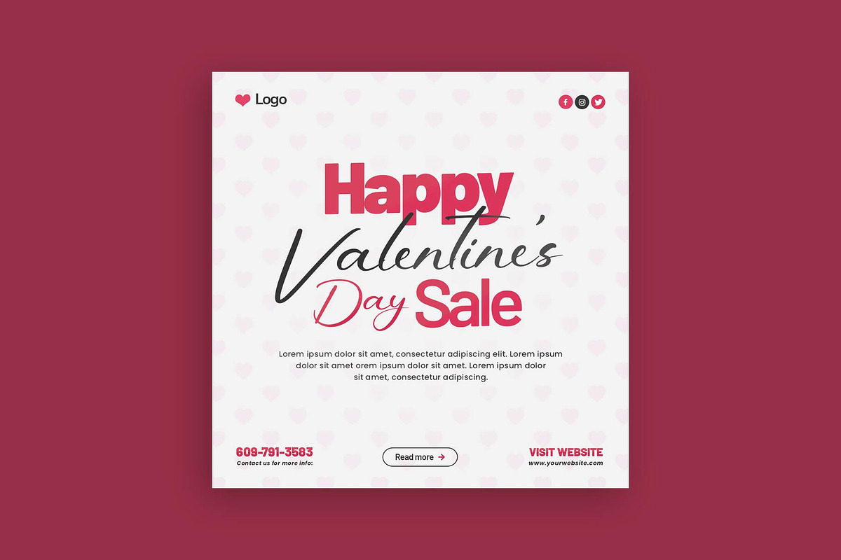 Valentine's Day Instagram Bundle, a Social Media Template by Saman Osama (Photo 4 of 5)