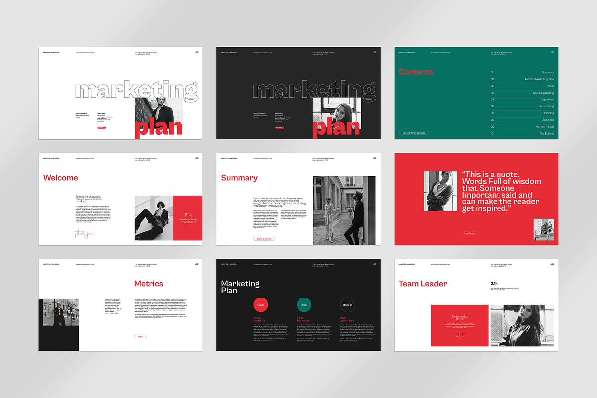 Marketing Plan Template | CANVA, a Presentation Template by evgenystudio (Photo 8 of 10)