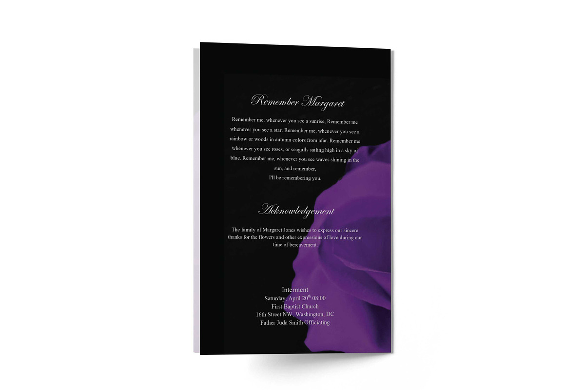 Funeral Templates, a Card Template by inserenity (Photo 3 of 5)