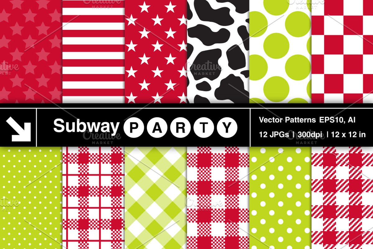 Vector Country Picnic Patterns, a Pattern Graphic by SubwayParty