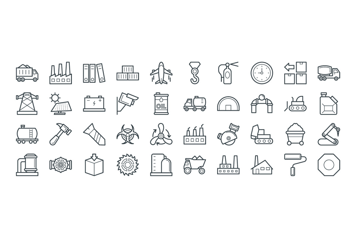 100+ Industrial Vector Icons, an Outline Icon by Vectors Market (Photo 3 of 3)