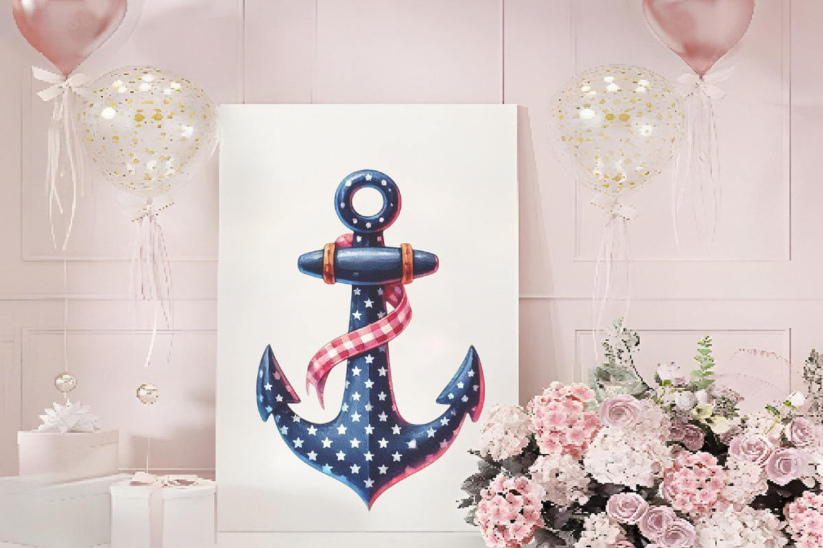 Navy Valentine Sublimation Clipart, an Illustration by RobertsArt (Photo 7 of 7)