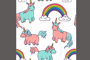 Big Set: Kawaii Unicorn Pattern