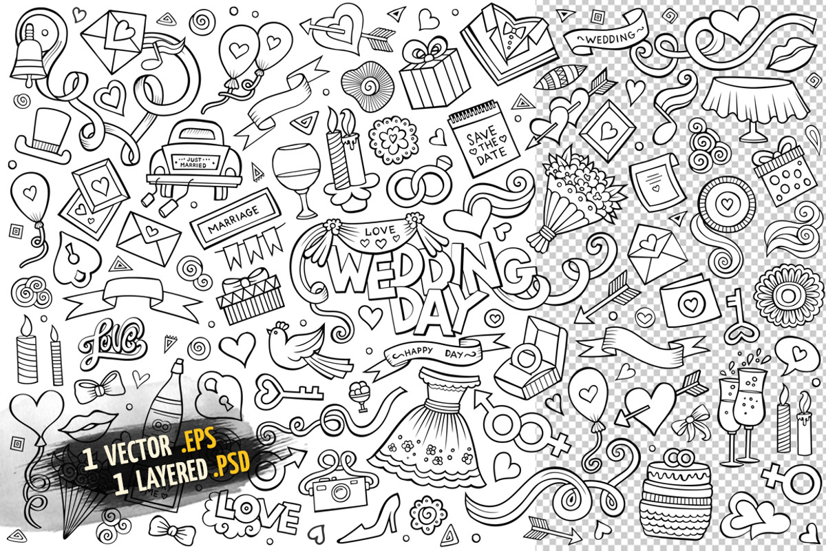 Wedding Objects & Symbols Set, an Object Graphic by BALABOLKA (Photo 3 of 4)