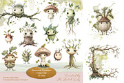 Botanical Creatures Clipart Set, a Decorative Illustration by The Dutch Lady Designs (Thumbnail 1 of 7)