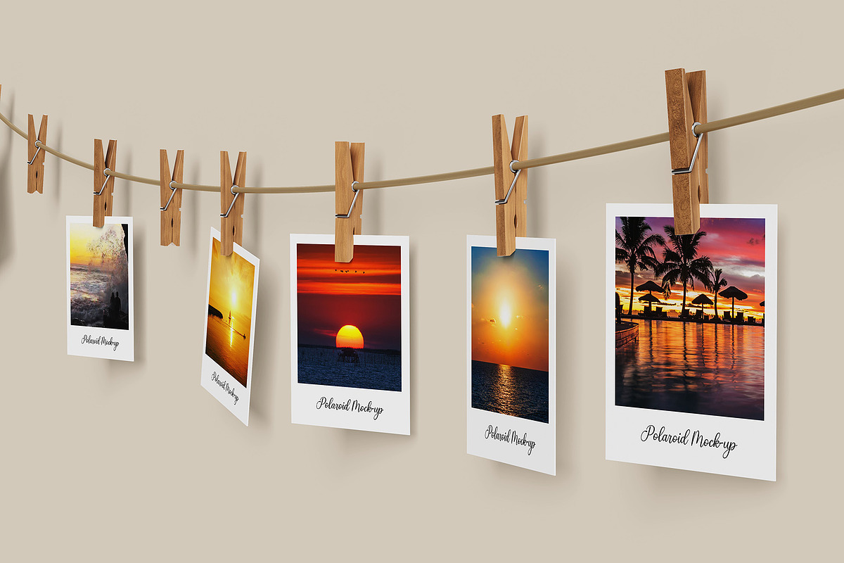 Polaroid Photo Mockup, a Print Template by Difa Design (Photo 3 of 9)