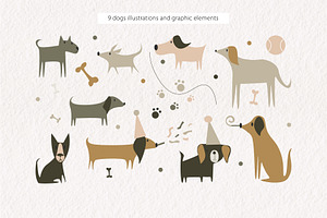 Cute Dog Illustrations & Patterns