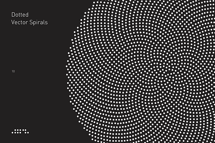 10 Dotted Vector Spirals
