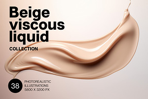 Beige viscous liquid. 38 images, a Background Graphic by Handmadefont