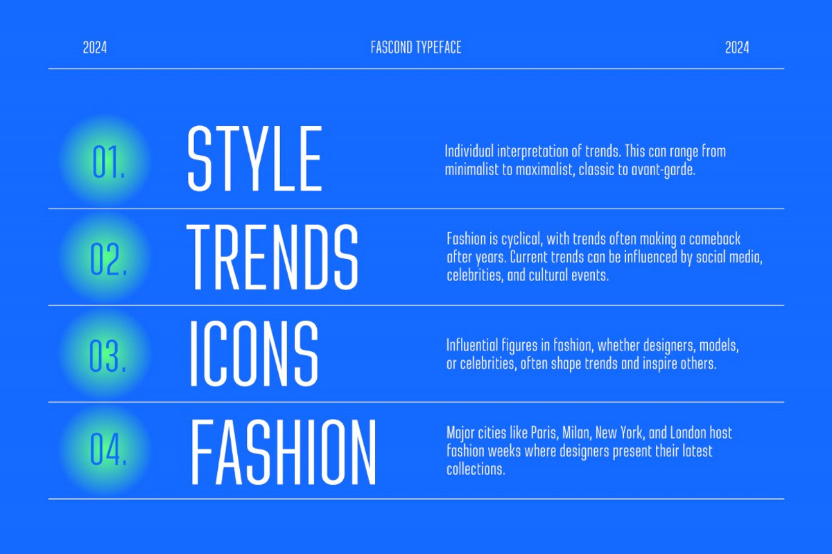 Fascond, a Sans Serif Font by graphicook (Photo 9 of 10)