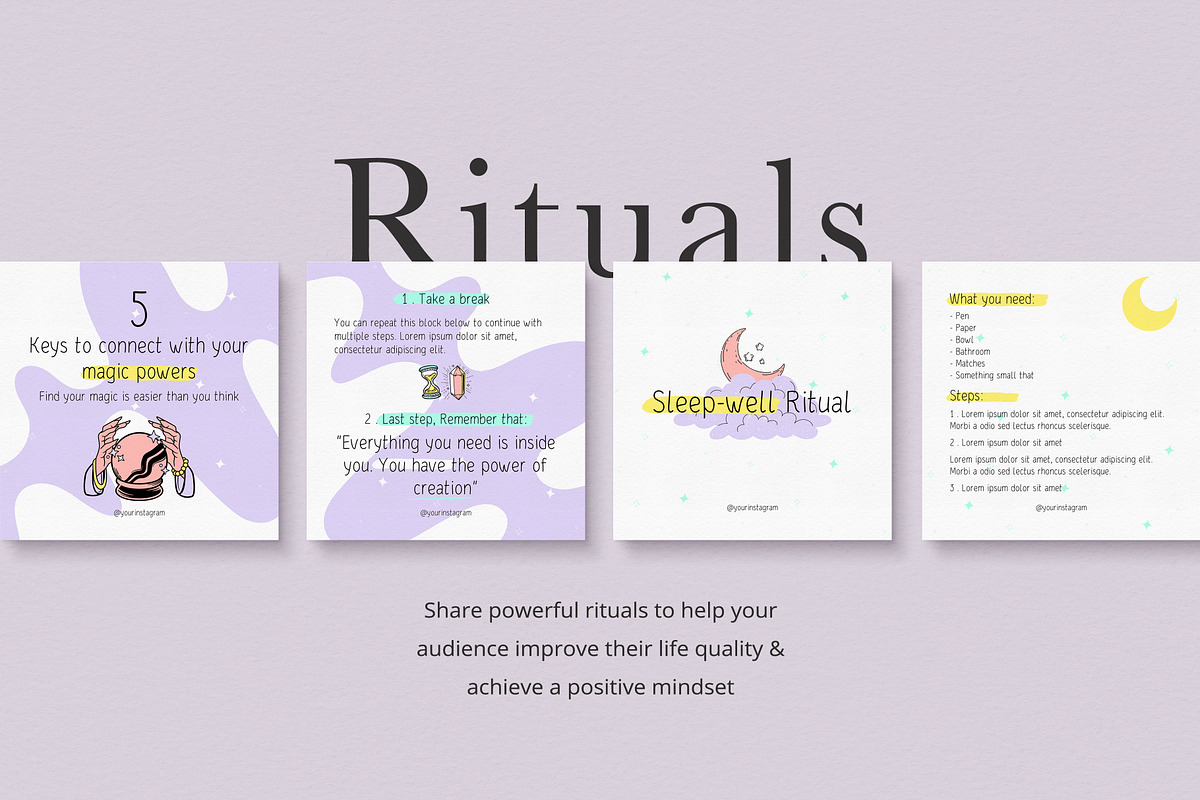 Mystic Coach Instagram Templates, a Social Media Template by Sakura Digitals (Photo 4 of 6)