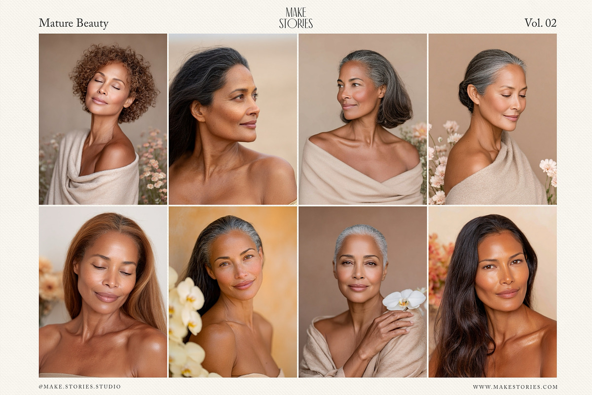 Diverse Mature Women Beauty & Hair, a Beauty & Fashion Photo by Make Stories Studio (Photo 2 of 25)
