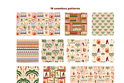 Tropical patchwork patterns, a Pattern Graphic by Tani Kuzminka (Thumbnail 2 of 9)