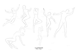 Dynamic Poses Procreate Stamp