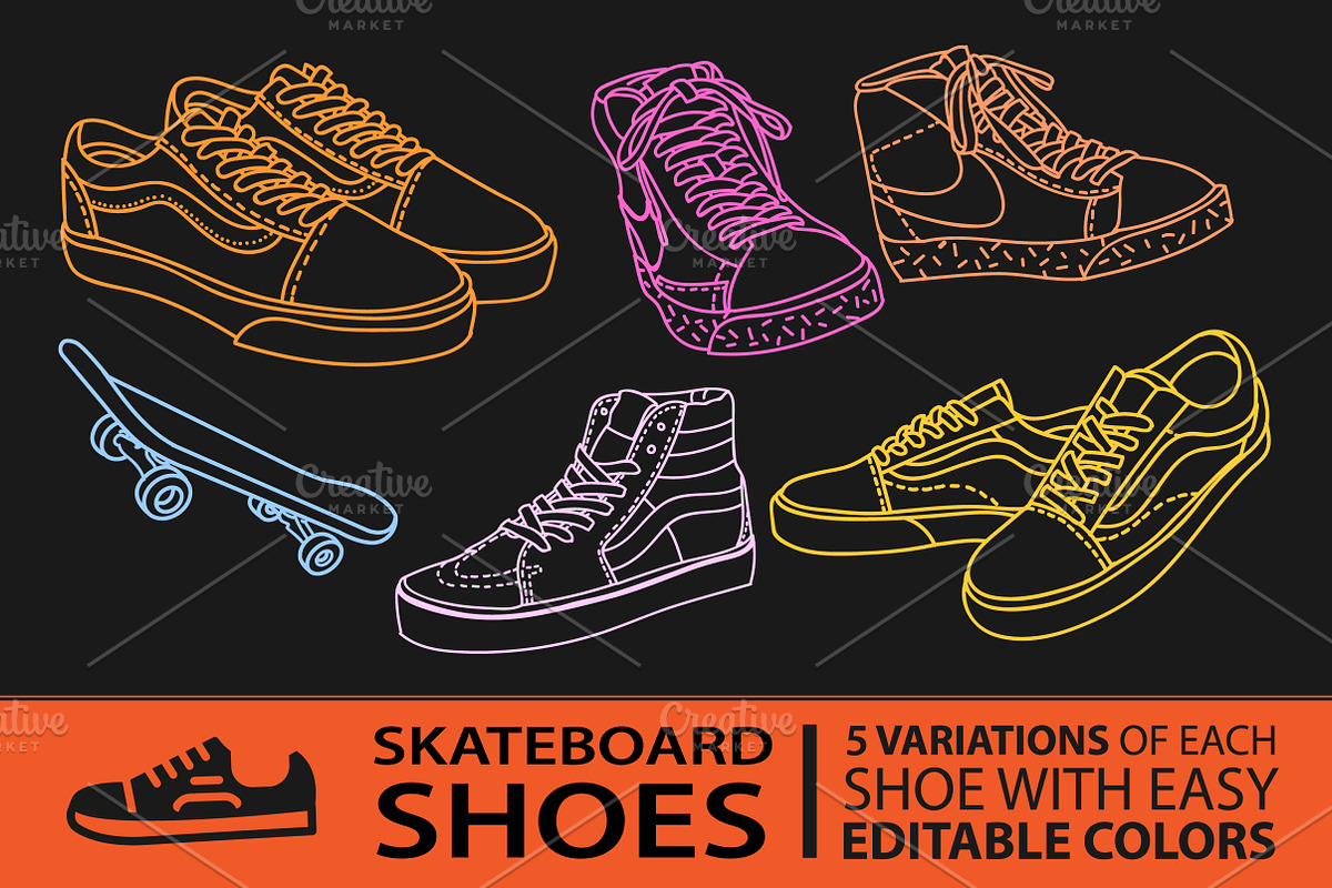 Shoes Line Art_Shoes Illustrations, an Illustration by Astro Circo (Photo 2 of 2)