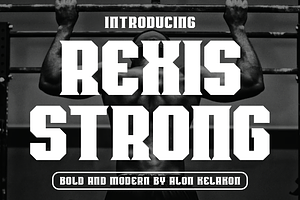 Rexis Strong, a Serif Font by alon kelakon