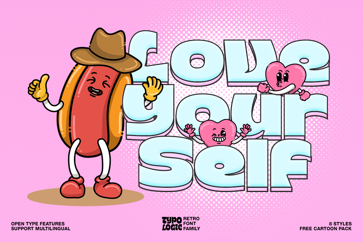 Typologic - Cartoon Family + Assets, a Sans Serif Font by Dharmas Foundry (Photo 3 of 16)