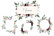 Grace - Blush & Plum Florals, an Illustration by MariePierLaf (Thumbnail 5 of 7)