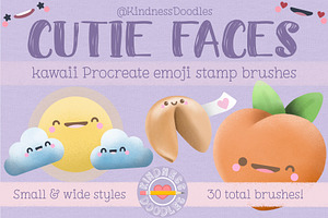 Cutie Faces Procreate Stamp Brushes