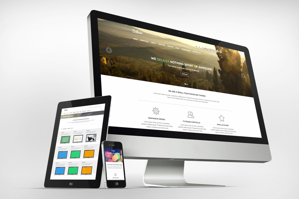 Deliver Responsive HTML Template, a Websites & App Template by Theme Trunk (Photo 2 of 3)