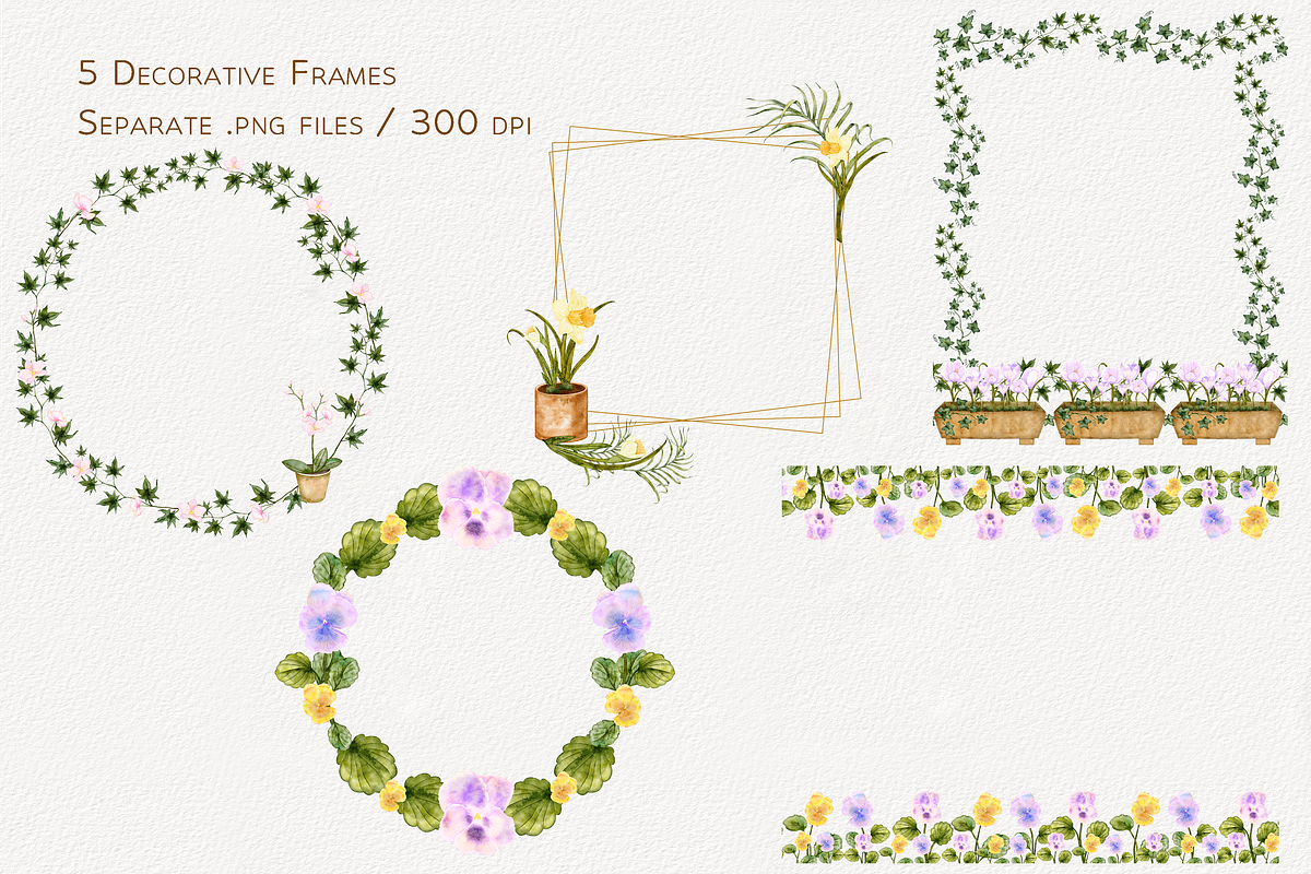 Houseplants Watercolor Collection, a Decorative Illustration by Aurella Art (Photo 10 of 15)
