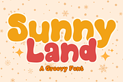 Sunnyland is a groovy display font, a Handwritten Font by Brown Cupple (Thumbnail 1 of 6)