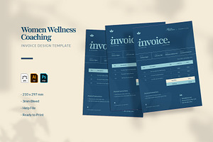 Women Wellness Coaching - Invoice, a Stationery Template by VUNIRA