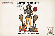 Retro Pin-Up Cowgirl Clipart Bundle, a Graphic by GlitterCraft (Thumbnail 52 of 61)