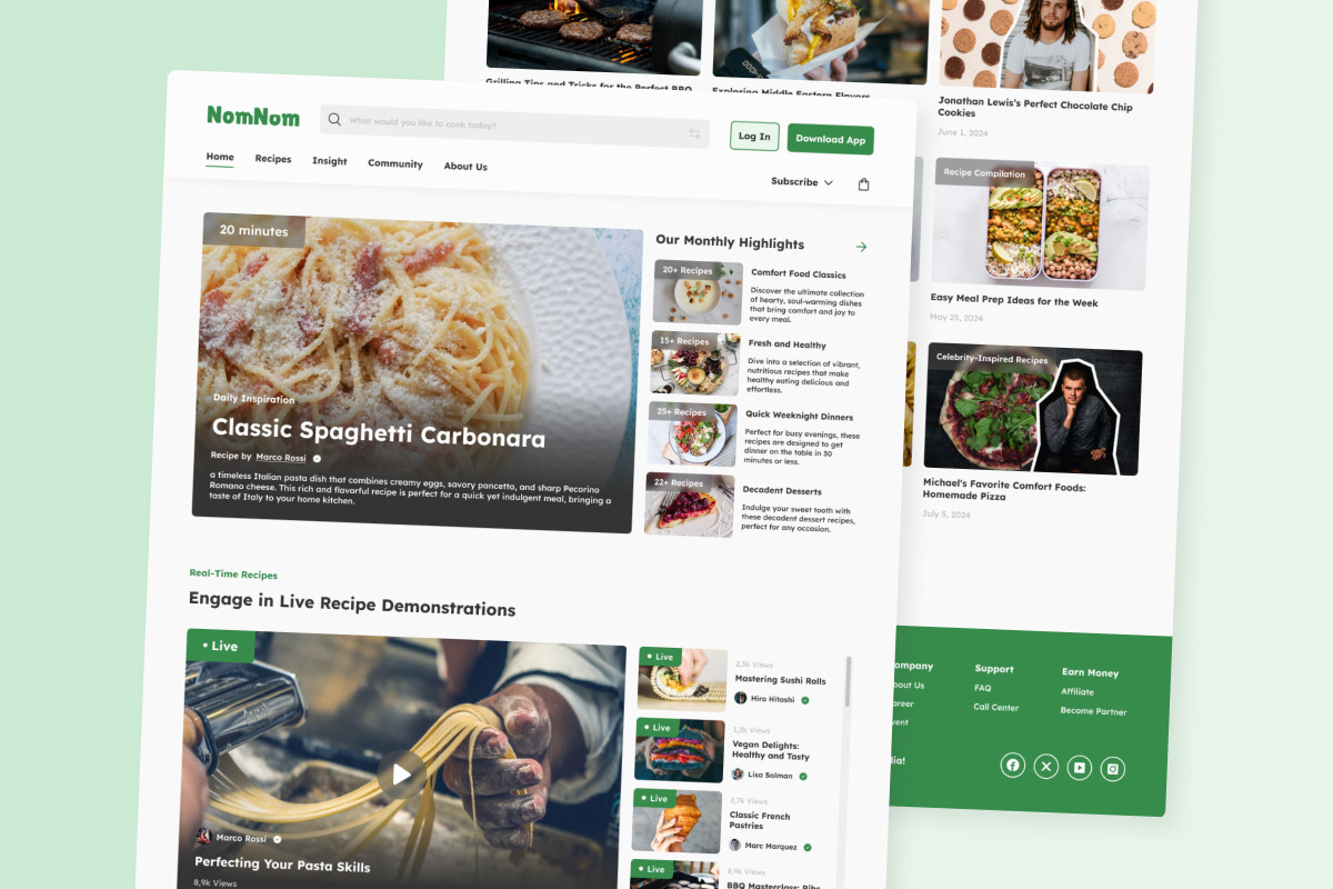 NomNom - Food Recipe Landing Page, a Landing Page Template by twinstd (Photo 5 of 5)