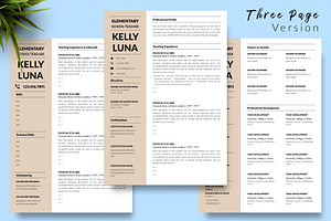 Teacher CV Design / Resume - Kelly