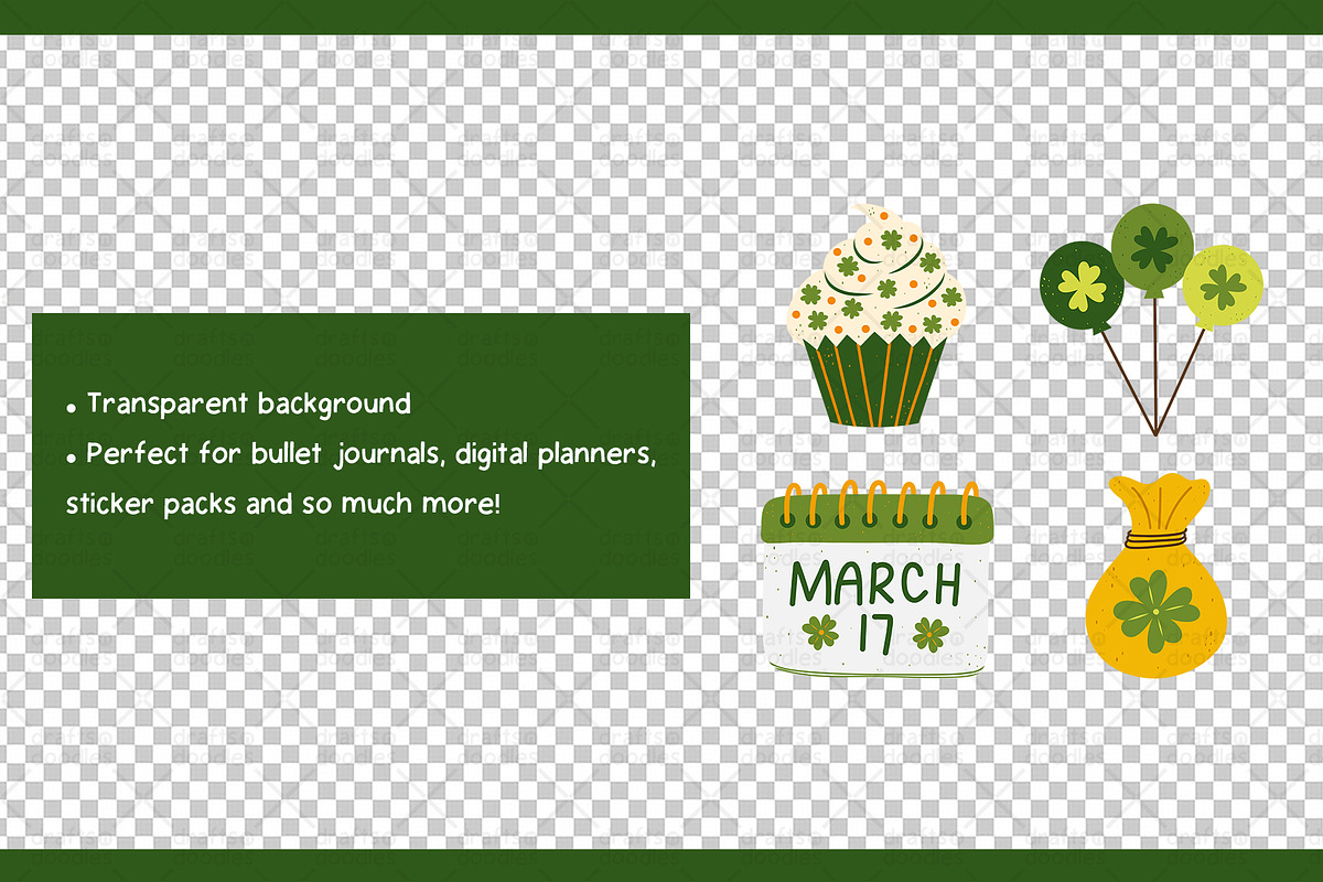 St. Patrick's Day Clipart Set, an Object Graphic by Drafts n Doodles (Photo 3 of 3)