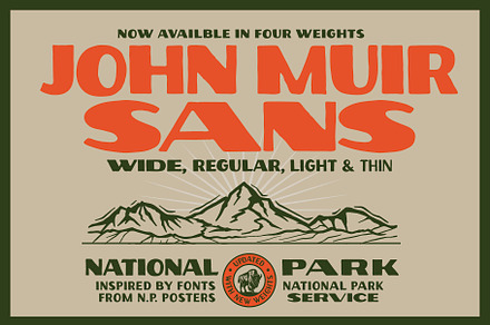 John Muir Sans – National Park Font, a Sans Serif Font by Vicarel Studios