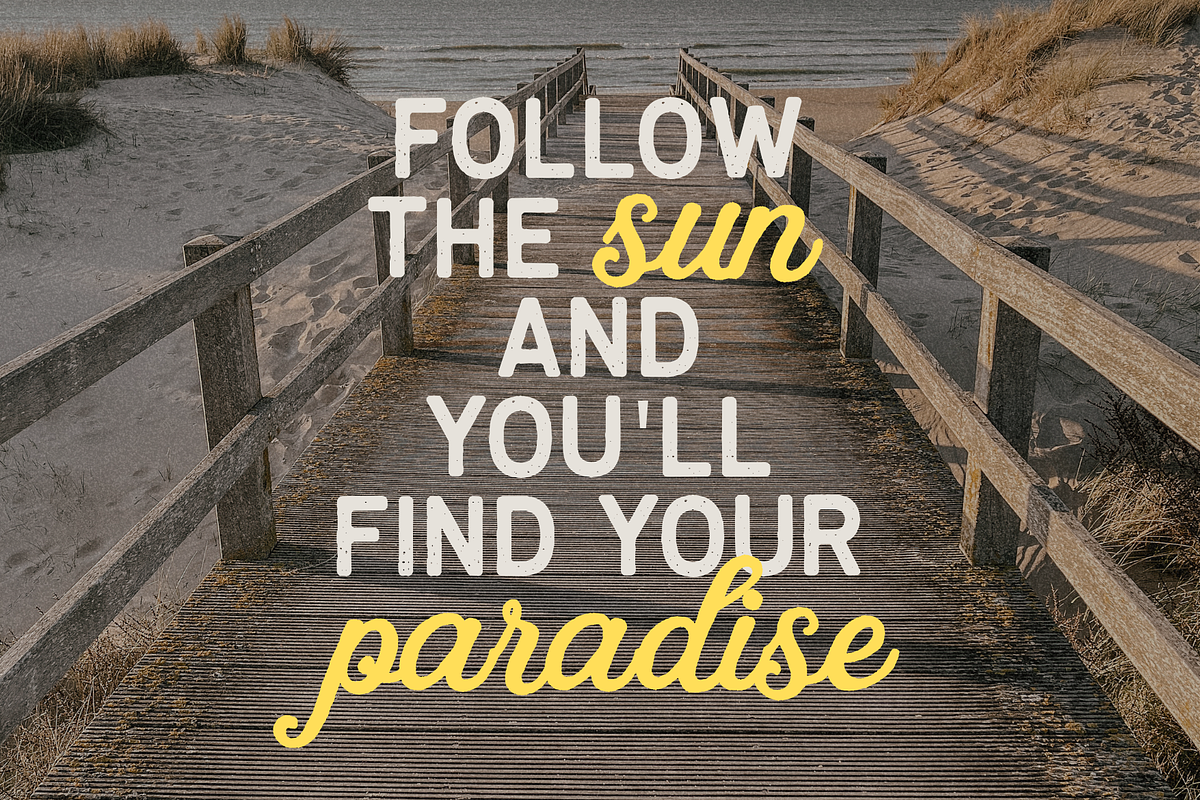 Palm Bay Social Vintage Summer Font, a Script Font by Creacy Studio (Photo 6 of 9)