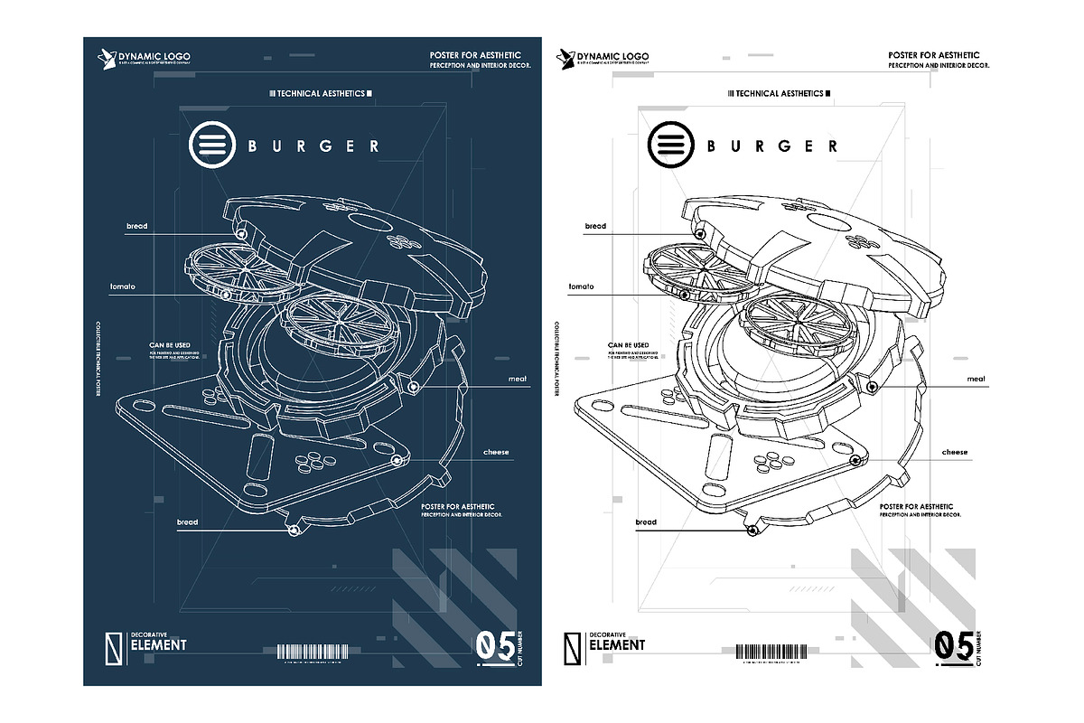 Futuristic Tech Posters, a Food Illustration by Andrew_Derr (Photo 12 of 15)