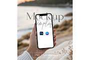 Sunset Beach iPhone Mockup, a Product Mockup by MockupWizard (Thumbnail 1 of 5)