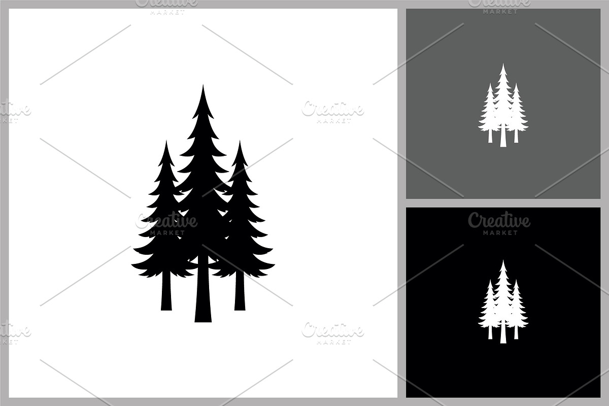 Pine Trees Forest Silhouette, a Branding & Logo Template by quadrazo (Photo 2 of 2)