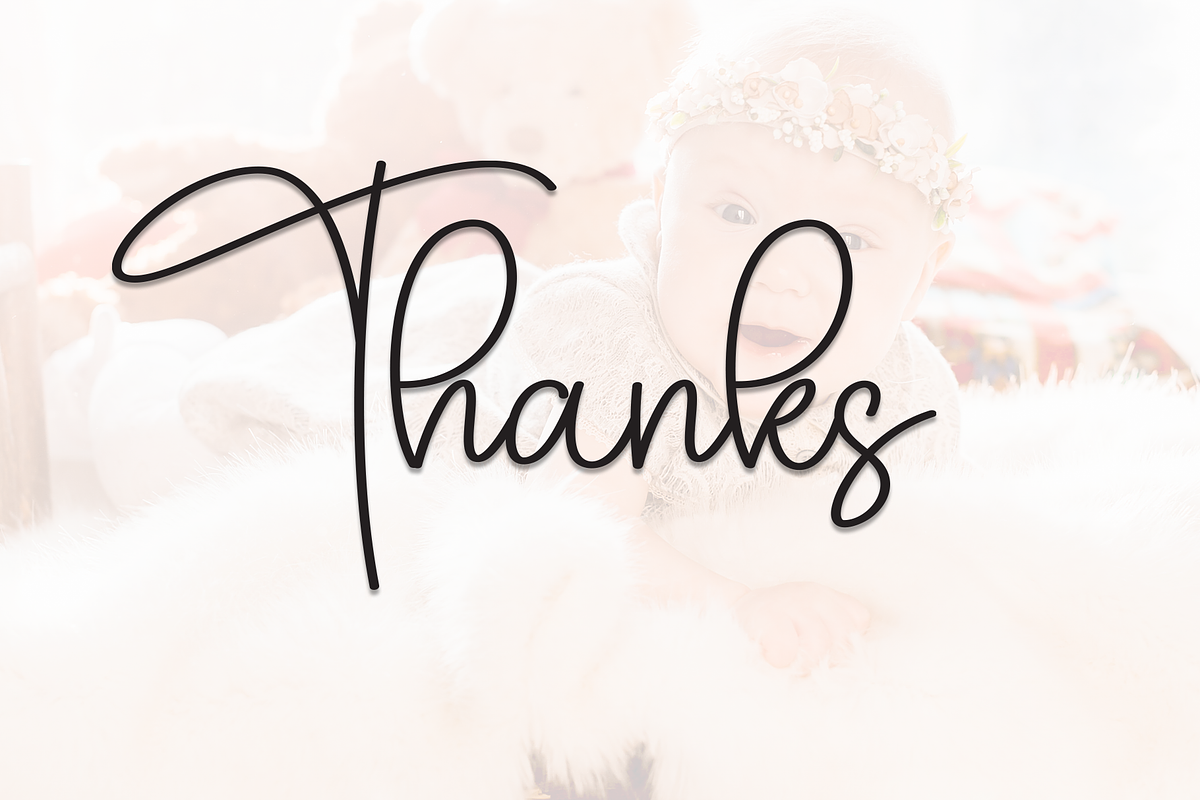 Baby Angel | Script Font, a Handwritten Font by Scratchones (Photo 8 of 8)