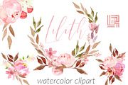 Lilith. Watercolour flowers, a Texture Illustration by LABFcreations (Thumbnail 1 of 8)