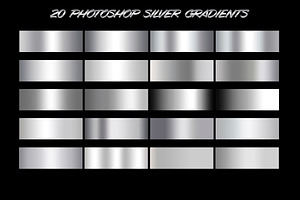Photoshop white gold gradients