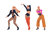 Dancers performing vogue dance set, a Person Illustration by Good Studio (Thumbnail 4 of 6)