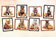 Fall Dogs With Pumpkins Watercolor, an Animal Illustration by Whimsy & Wishes (Thumbnail 5 of 6)