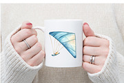 Air Transport Watercolor Clipart, an Illustration by Watercolor design (Thumbnail 7 of 10)