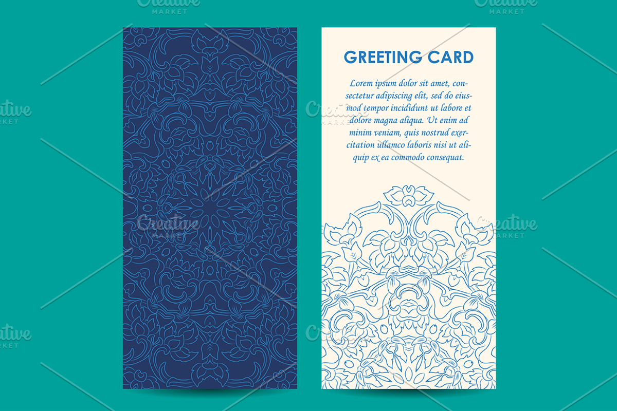 Mandala greeting cards set, a Card Template by Iryna Denysova (Photo 6 of 9)