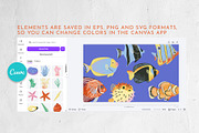 FUNKY OCEAN: clipart, pattern, an Animal Illustration by Elliko shop (Thumbnail 5 of 8)