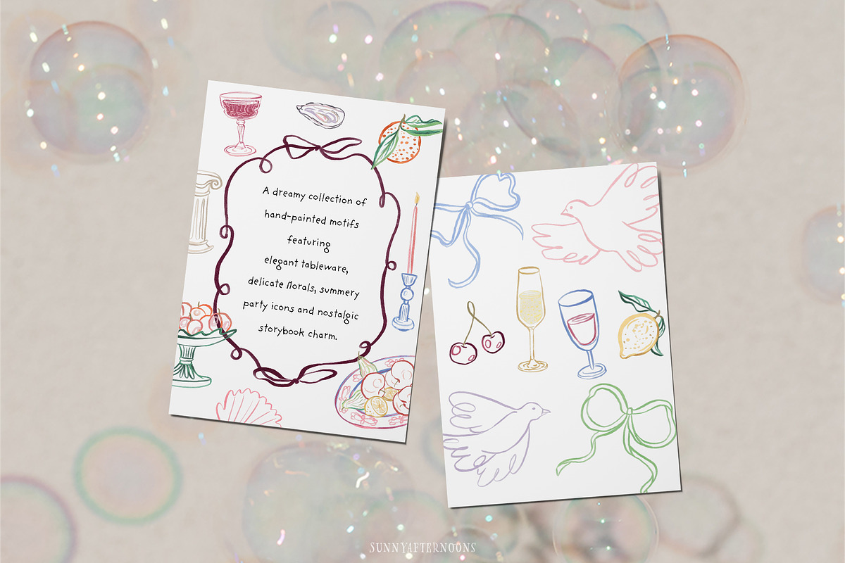 Painterly Whimsy Summer Party Icons, an Illustration by SunnyAfternoons (Photo 2 of 13)