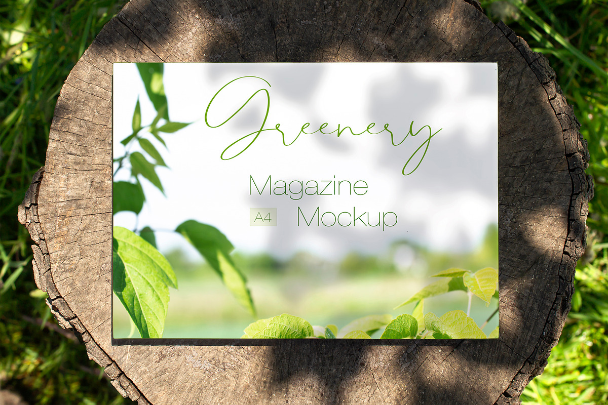 Greenery Landscape Magazine Mockup, a Print Template by ItemBridge (Photo 1 of 2)