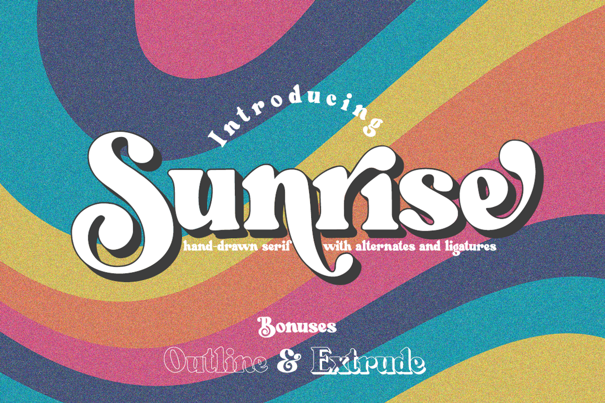 Sunrise - Haksen, a Serif Font by Haksen (Photo 1 of 10)